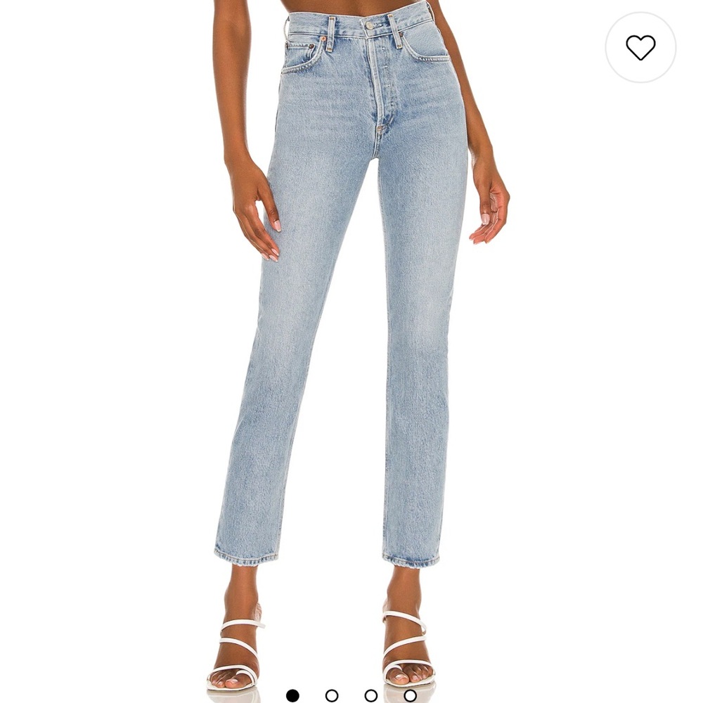 Agolde Riley High Rise Straight Crop Jeans